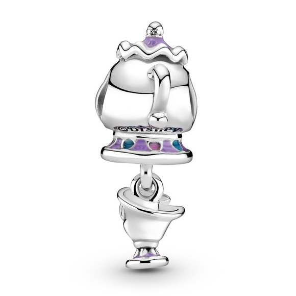 NWOT Disney, Beauty and the Beast Mrs. Potts and Chip Dangle Charm Silver 925 - Picture 4 of 14
